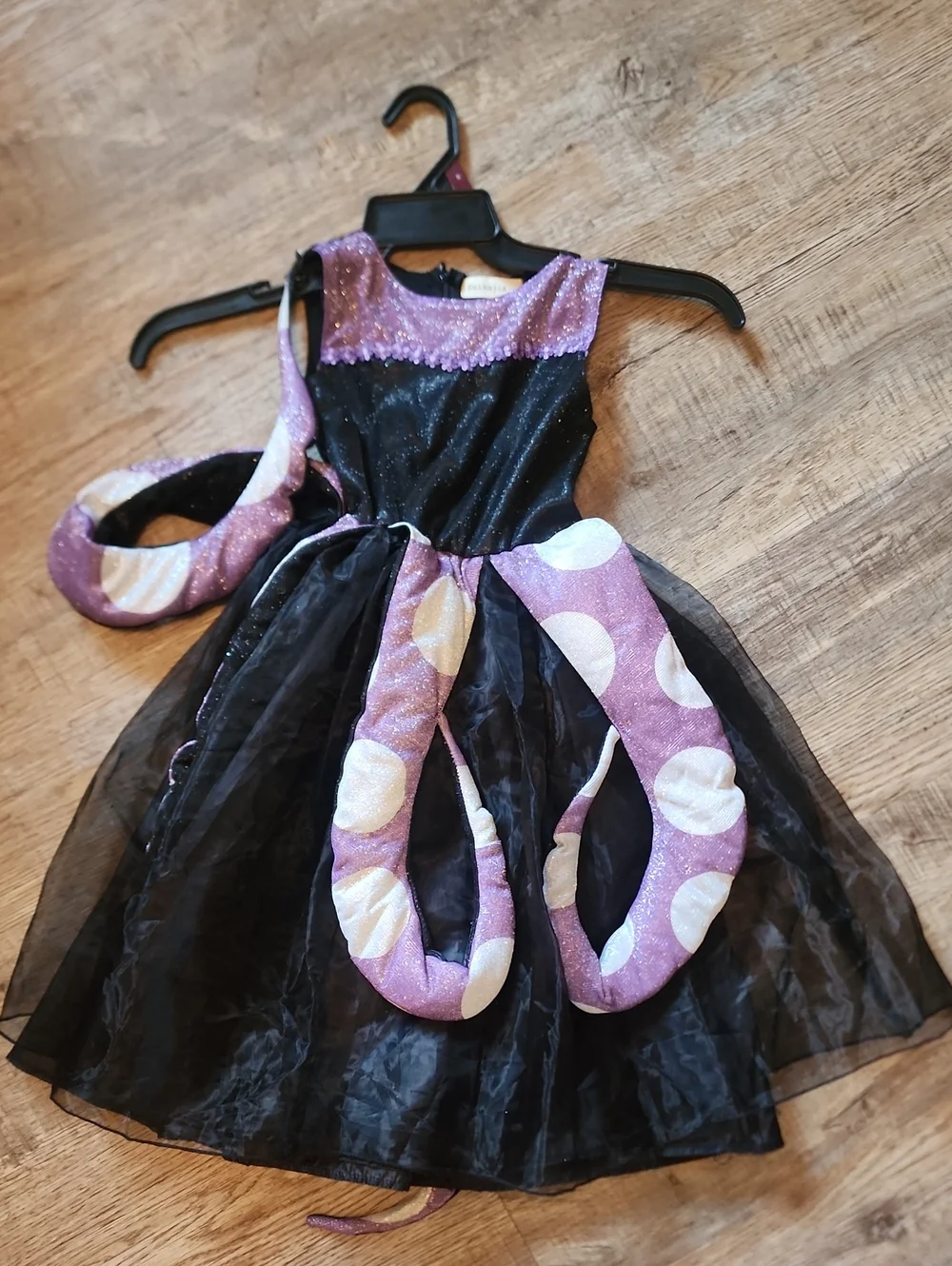 Kids Sparkle Ursela Costume Dress in Black and Purple